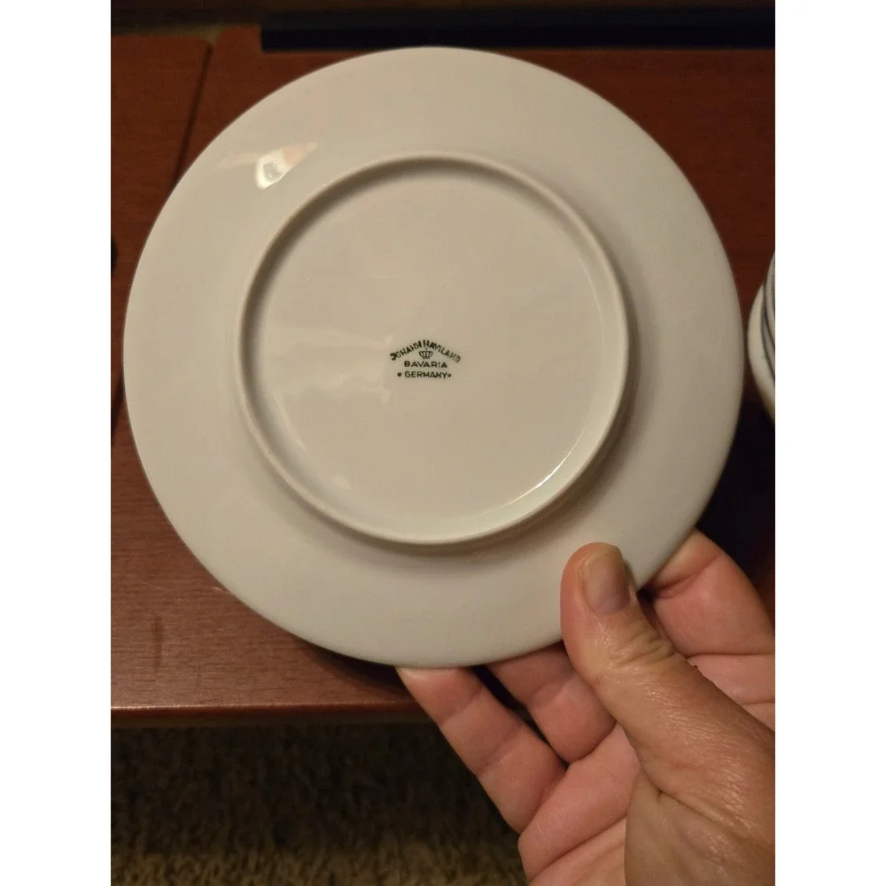 Johann Haviland Blue‎ Garland Bread Butter Plates Set of 6 Bavaria Germany China
